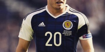 A picture of Ryan Fraser when he featured for Scotland.